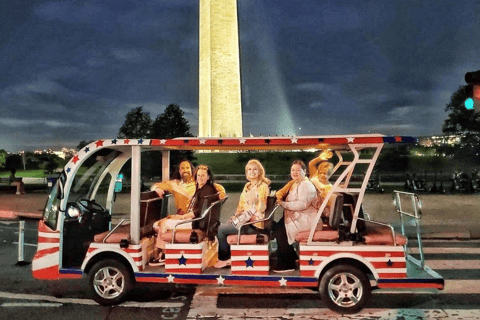 Washington DC: begeleide tour met elektrische karretjes bij maanlicht langs monumentenWashington DC: begeleide monumententocht met een elektrische kar in het maanlicht
