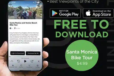 Santa Monica: App för självguidad tur på cykel - Ljud + skrift