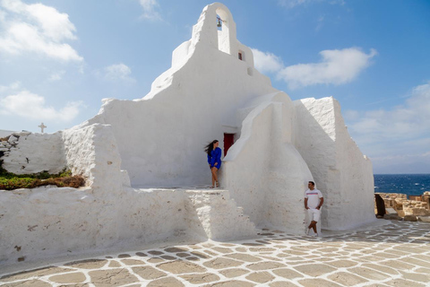 Mykonos: sessão de fotos privada de 1 hora na cidade de Mykonos