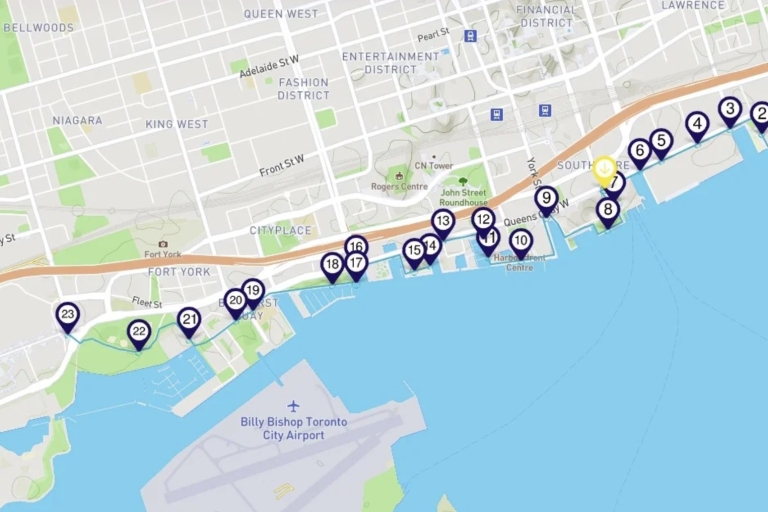 Paseo marítimo de Toronto: recorrido a pie con audio por teléfono inteligente