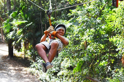 Cancun: Incrível passeio a cavalo, cenote, tirolesa e quadricicloATV individual saindo de Cancún