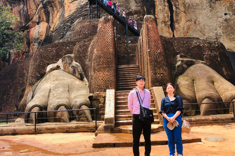 Tour privato di Sigiriya e Dambulla di un giorno interoTour con partenza dalla zona di Bentota/Induruwa