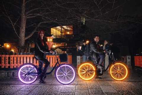 Kyoto: Private LED E-Bike Night Ride Through Gion Gion & Higashiyama LED E-Bike Night Ride (2.5h)
