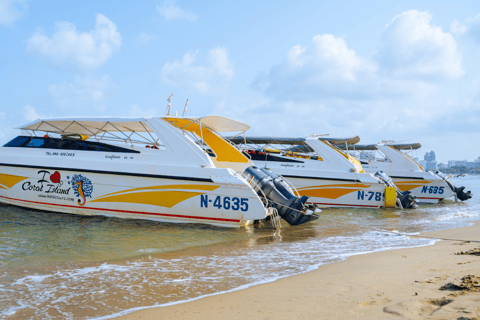 Pattaya: Coral Island Speedboat Tour with Lunch and Transfer Coral Island Tour with Speedboat & Indian Buffet Lunch