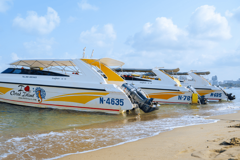 Pattaya: Coral Island Speedboat Tour with Lunch and Transfer Coral Island Tour with Speedboat & Indian Buffet Lunch