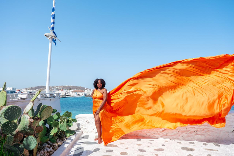 Flying Dress Photoshooting Mykonos