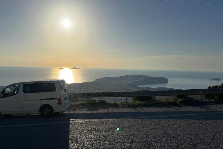 Santorini: Red Sands to Peaks Drive with Pickup included