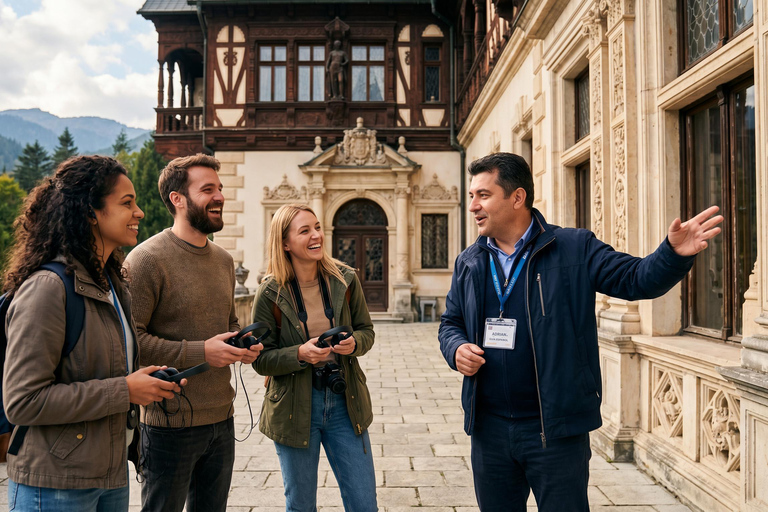 Bucharest: Wednesday’s Nevermore, Bran & Peles Castles Tour Audio guide in 24 languages