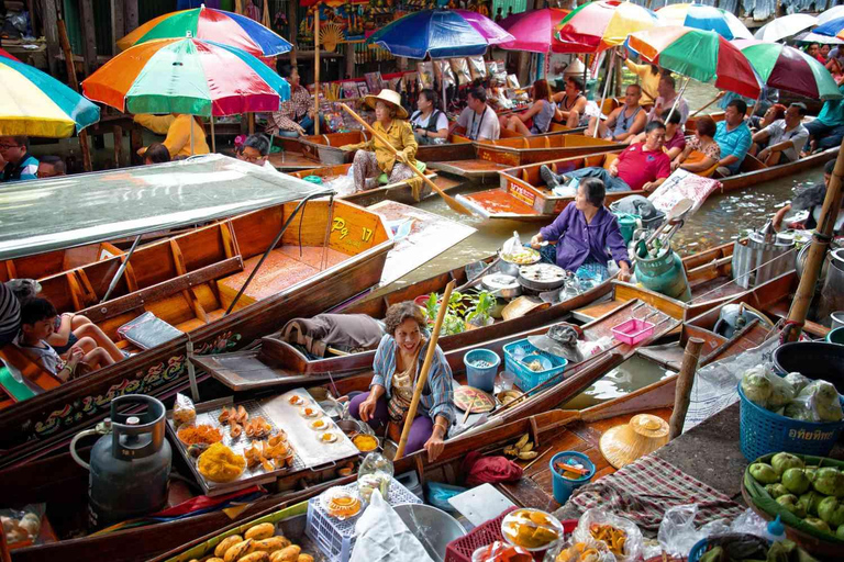 Bangkok: Maeklong and Damneon Floating Market Join Tour