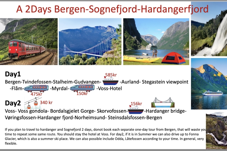 2-dniowa elastyczna wycieczka do Hardanger i lodowca Sognfjord2-dniowa elastyczna wycieczka do Hardanger i Sognfjord Flåm