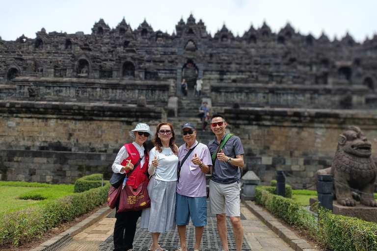 Yogyakarta: Borobudur Prambanan Sunset & Merapi Night Lava Borobudur Climb up, Prambanan Sunset & Merapi Lava View