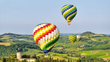 Florenz: Heißluftballonfahrt über der Toskana