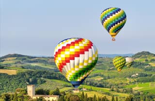 Florenz: Ballonfahrt über die Toskana