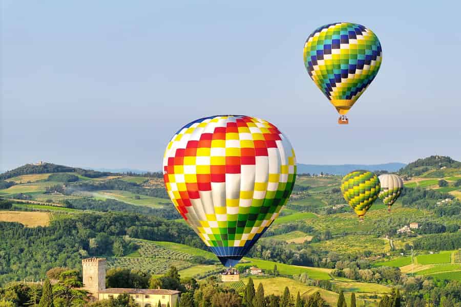 Florenz: Ballonfahrt über die Toskana