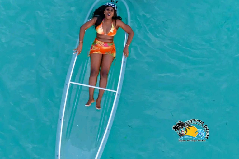 Zanzibar: Transparent Kayak Adventure with Drone Footage Transparent Kayak Adventure with Drone (Pickup included)