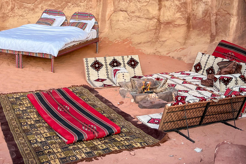 Wadi Rum: Private Luxury Cave Stay, Sunset Tour & Dinner