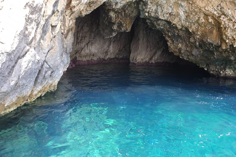 Paleokastritsa: Kasteli, Blue Caves, & Limni Beach Boat Trip