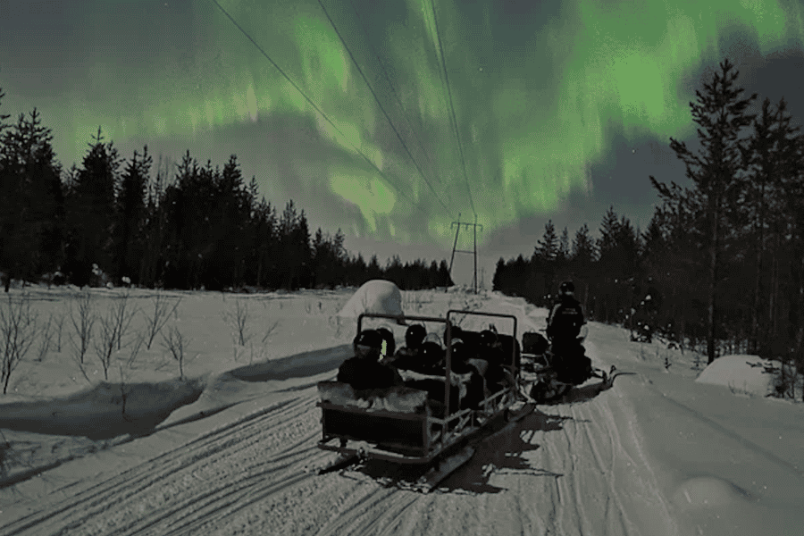 Levi: Nordlicht-Schlittenfahrt. Foto: GetYourGuide