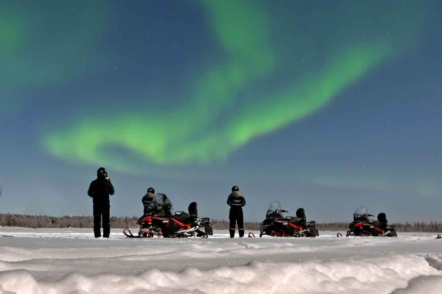 Safari in motoslitta all’Aurora Boreale a Levi, Lapponia