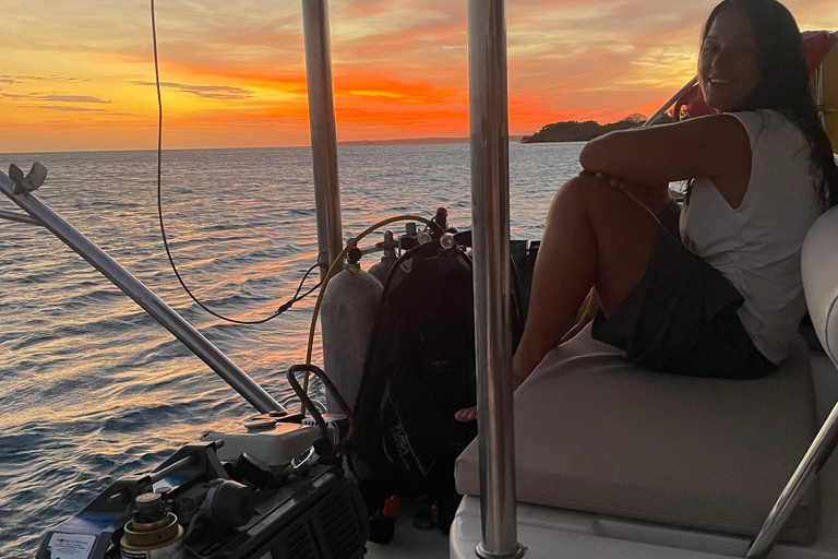 Cartagena: Overnight Catamaran Rosario Islands Trip Catamaran sunset and sleeping