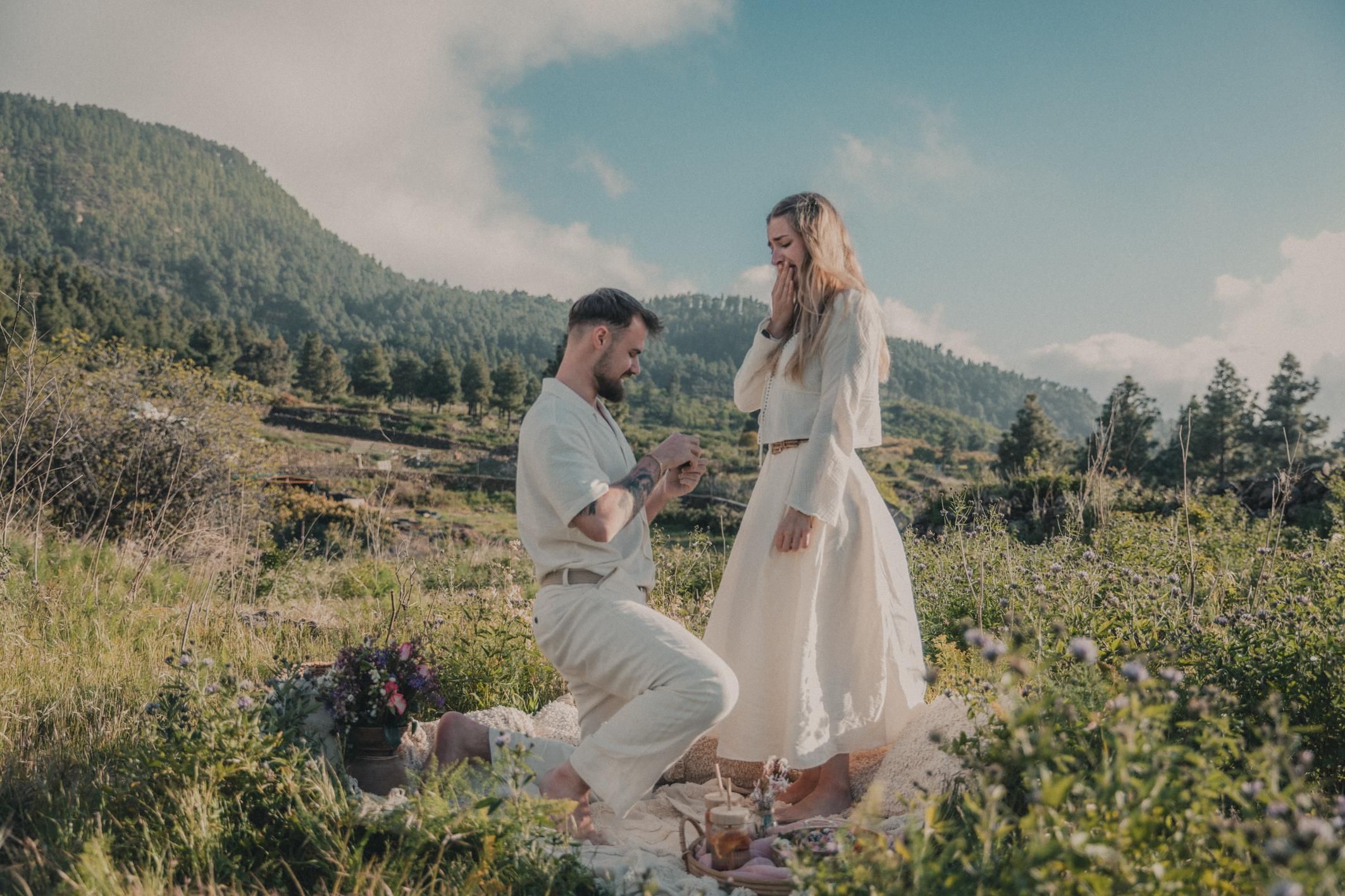 Überraschungs-Verlobung auf La Palma - romantisches Picknick & Fotoshooting