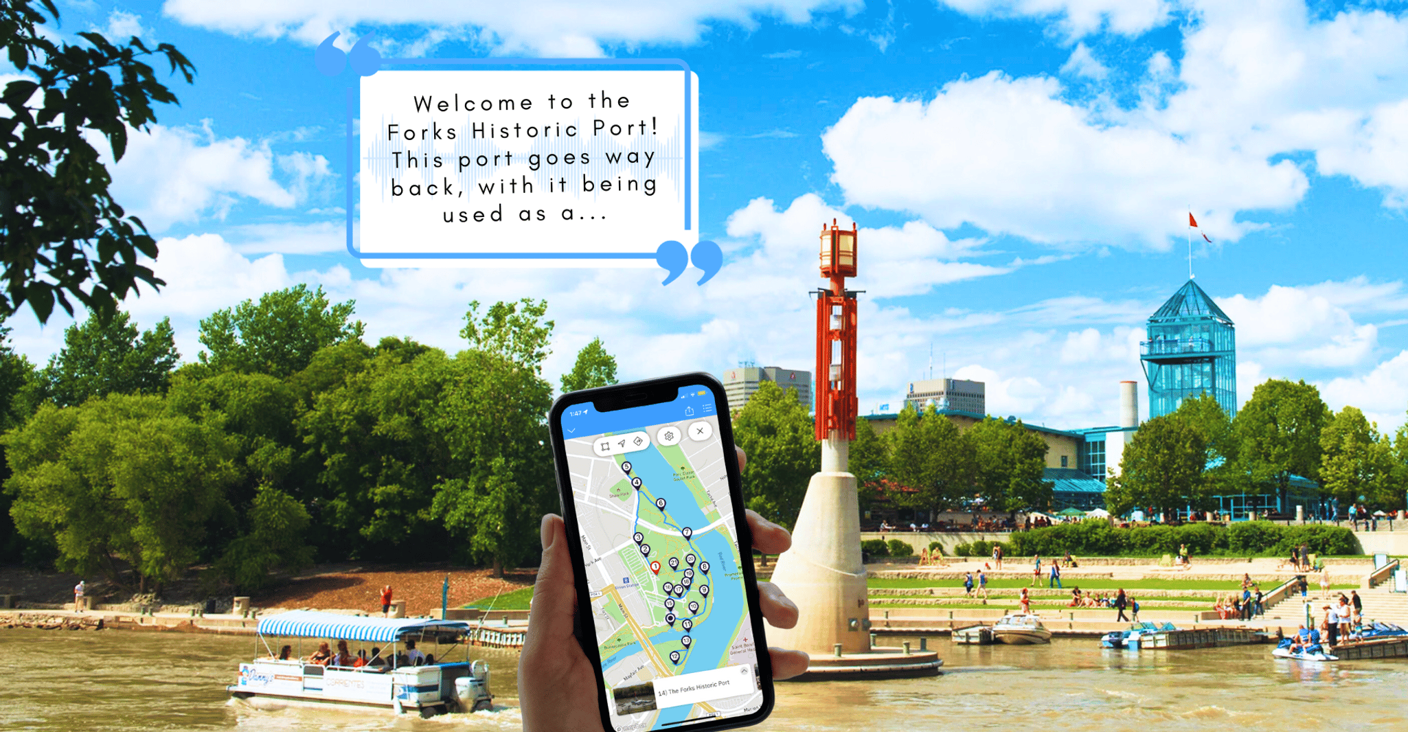 Winnipeg, The Forks Self-Guided Smartphone Tour con Audio - Hizvo