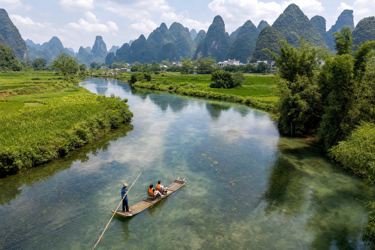 YangShuo: Yulong River Bamboo Raft Ticket with Route Options Jinlong Bridge to Jiuxian 60 Minutes | Up to 2 People