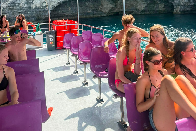Malta: Comino Catamaran Cruise with Blue & Crystal Lagoon Morning or afternoon Half day cruise with 2 swimming stops