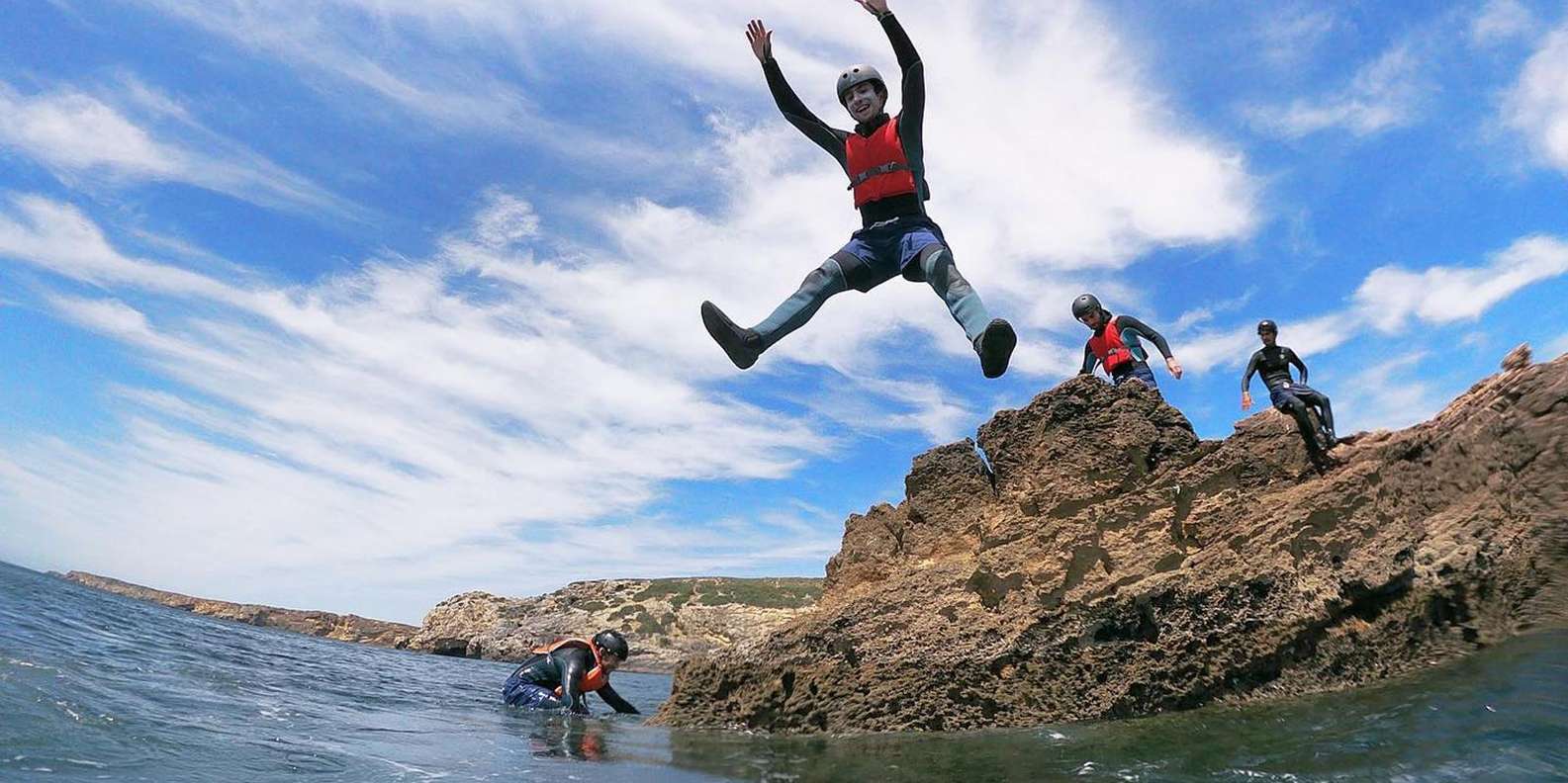 Lagos: Algarve Coasteering and Snorkeling Adventure