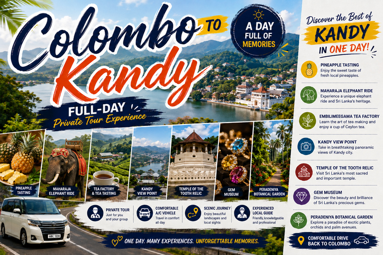 Colombo to Kandy Full-Day Private Tour Experience