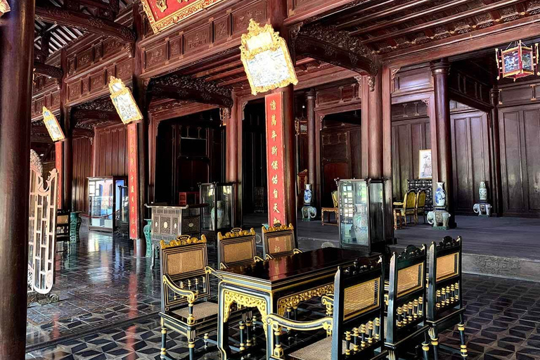 Desde Hue : Tour de la ciudad de un día completo con viaje en barco y almuerzoGrupo pequeño