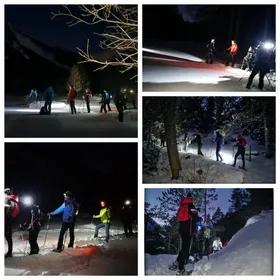 Alta Valsusa: Winterliche Nachtwanderung mit Abendessen in der Hütte.
