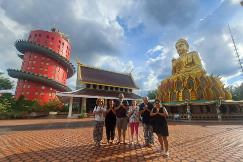 Private: Floating Market, Maeklong Train & Dragon Temple All-inclusive Package