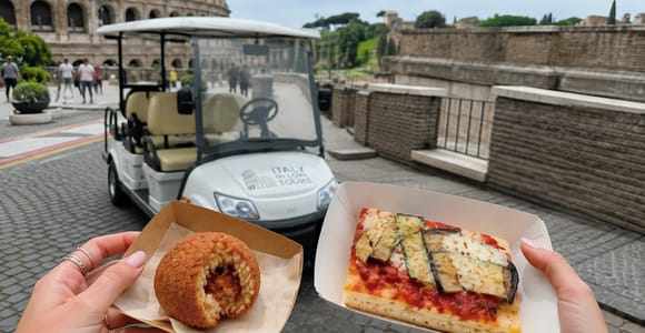 Rome: Guided Golf Cart Tour with Street Food Tastings