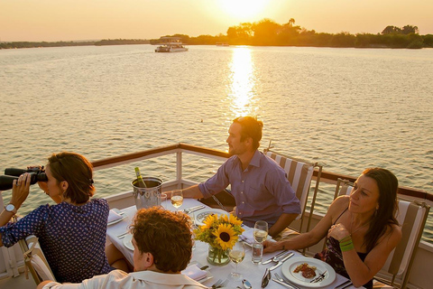 Victoria Falls Tour, Helicopter & Classic Dinner Cruise