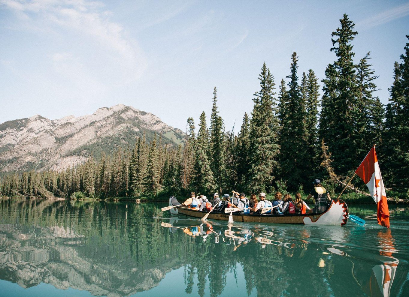 Banff: Dyreliv på Bow River – stor kanotur