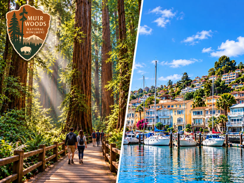 San Francisco: Muir Woods und das am Meer gelegene Sausalito