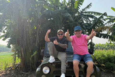 Hanoi Highlights, Train St & Hidden Gems Jeep Discovery Tour Jeep Food Tour: City highlights & Foods.