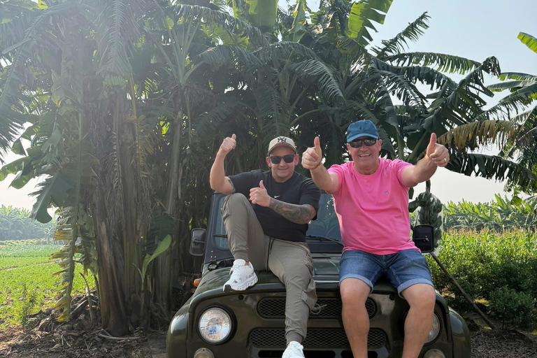 Hanoi Highlights, Train St & Hidden Gems Jeep Discovery Tour Jeep Food Tour: City highlights & Foods.