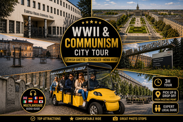 Krakow: WWII Ghetto, Schindler & Communism Golf Cart Tour