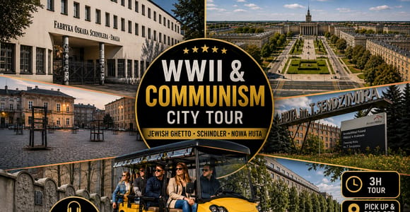 Krakow: WWII Ghetto, Schindler & Communism Golf Cart Tour