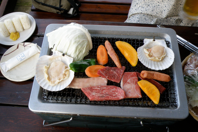 I colori del Giappone Giardino del Parco dell&#039;Isola di Noko e pranzo a base di Wagyu BBQ