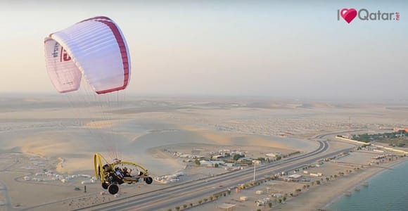 Doha: Amazing Sealine Paratriking Experience with PicknDrop