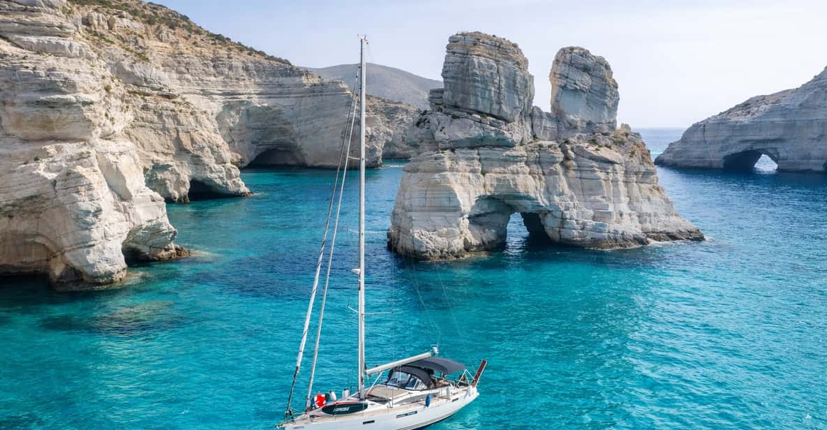 Sailboat Cruise to Kleftiko Bay with Meal & Drinks — a boat tour from Milos, Greece