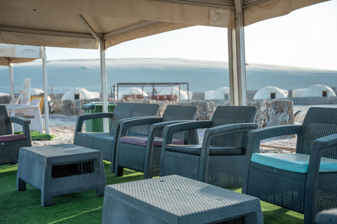 Doha: Full day Overnight & Day pass in Pvt Desert Beach Camp Doha: Full day Dune Bashing with a meal in Desert Beach Camp