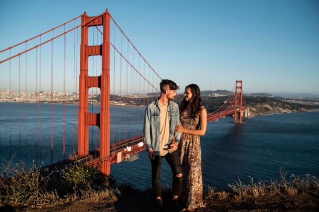 Visit San Francisco Professional photoshoot at Golden Gate Bridge in San Francisco