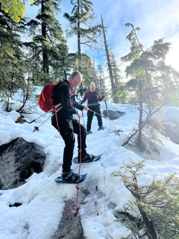 Snowshoeing At The Top Of The Sea To Sky Gondola