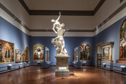 Florencia: visita sin colas a las galerías Uffizi y AccademiaVisitas matinales a la Accademia y los Uffizi con almuerzo