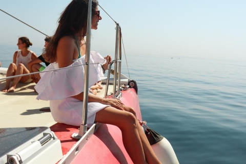 Hurghada: viaje en catamarán de medio díaHurghada: viaje en catamarán al atardecer