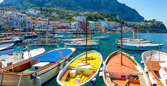 From Naples: Complete Capri Guided Boat and Bus Tour